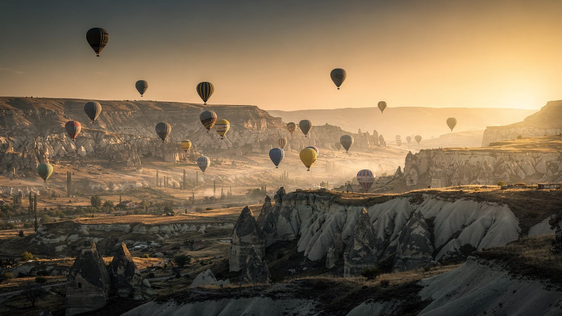 El amanecer sobre Capadocia